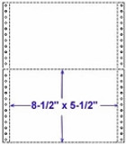 8 1/2" X 5 1/2" Continuous Computer Paper - 1 PART 8 1/2" X 5 1/2" Continuous Computer Paper - 1 PART
